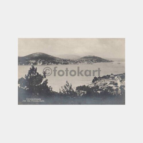 1928 Prens Adaları Heybeliada Görünüş Kartpostal