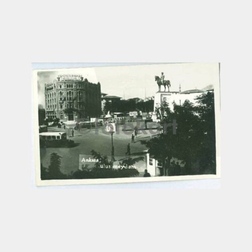 1930 Ankara Ulus ve Ata Heykeli Fotokart