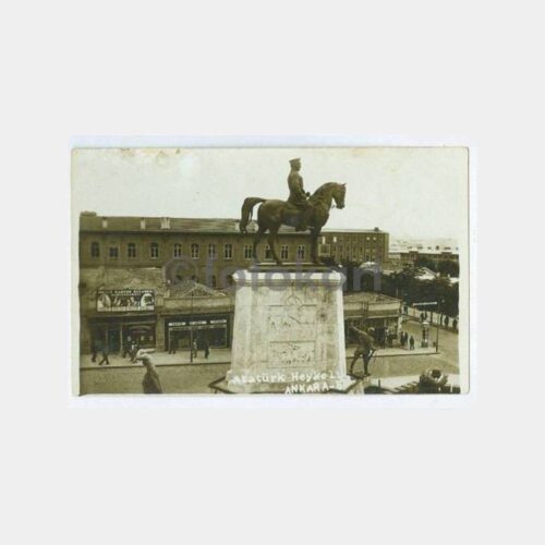 1930 Ankara Atatürk Heykeli Görünüş Fotokart