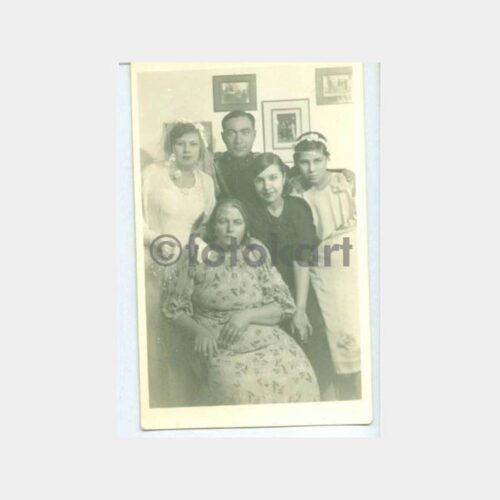 1936 Antalya Foto Türk Gelin Damat Aile Fotoğraf