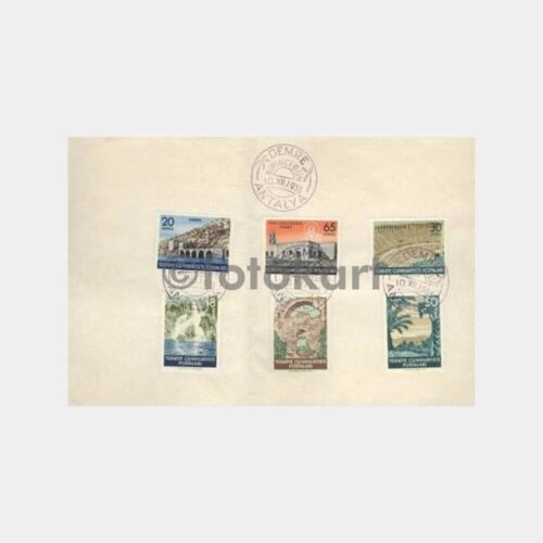 1955 Antalya Turistik-Damga Kağıt Üzerinde FDC