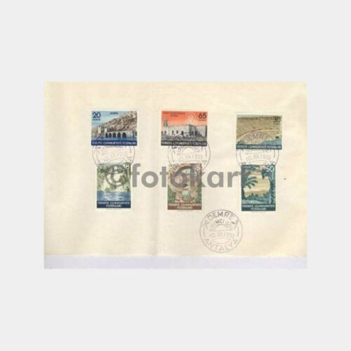 1955 Antalya Turistik-Damga Kağıt Üzerinde FDC