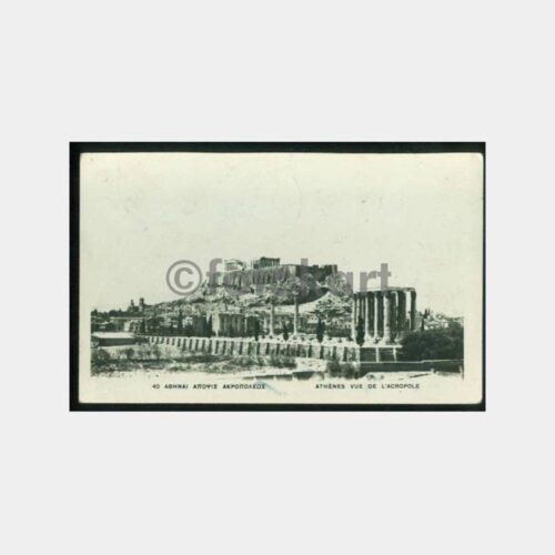 1953 Yunanistan Atina Akropol Napoli Damgalı Kartpostal