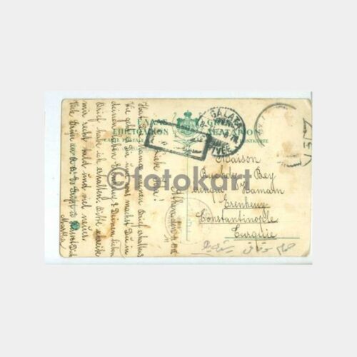 1916 Yunanistan Atina Erenköy Damgalı Kartpostal