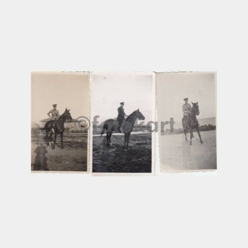 1940 Süvari Atlı Konulu 4 Adet Fotoğraf
