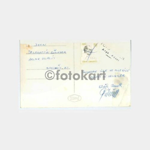 1970 Avşa Adası İskelesi Motor Görünüş Fotokart - Görsel 2