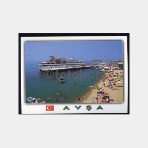 Avşa Adası Görünüş Gemi Konulu Kartpostal