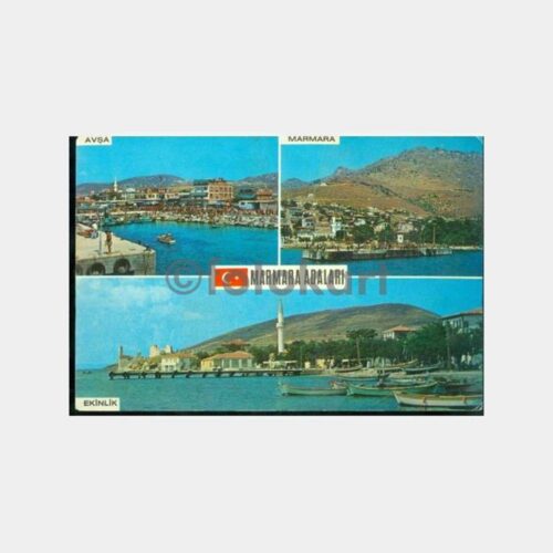 1968 Marmara Adaları Avşa-Ekinlik-Marmara Kartpostal