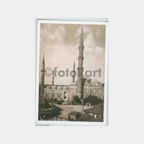 1930 Edirne Üç Şerefeli Cami Konulu Kartpostal