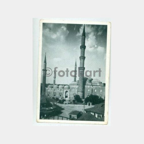 1930 Edirne Üç Şerefeli Cami Görünüş Kartpostal