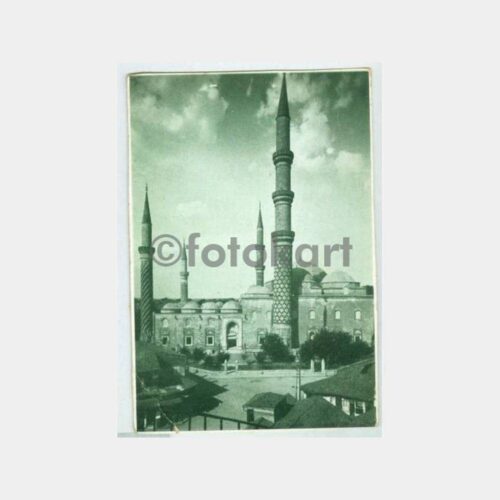 1930 Edirne Üç Şerefeli Cami Görünüş Kartpostal