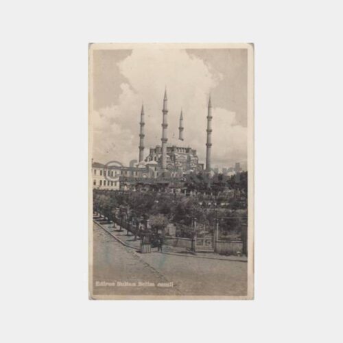 1940 Edirne Sultan Selim Camii Görünüş Kartpostal