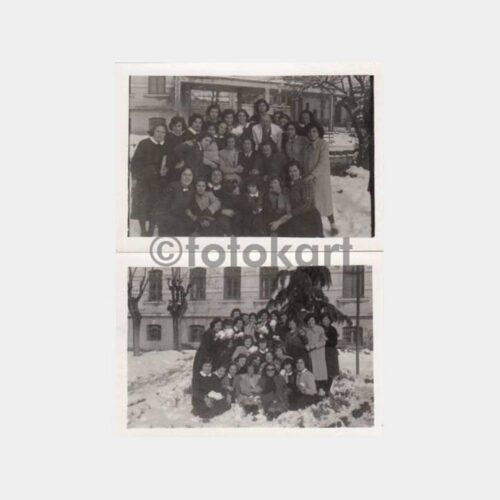 1953 Edirne Kız Öğretmen Okulu Grup 2 Adet Fotoğraf