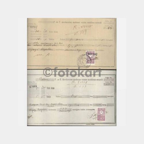 1940 PTT Edirne Radyo Abone Makbuzu