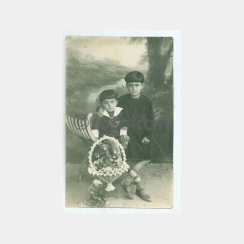 1930 Edremit Foto Yaşar Çocuklar Stüdyo Fotoğraf