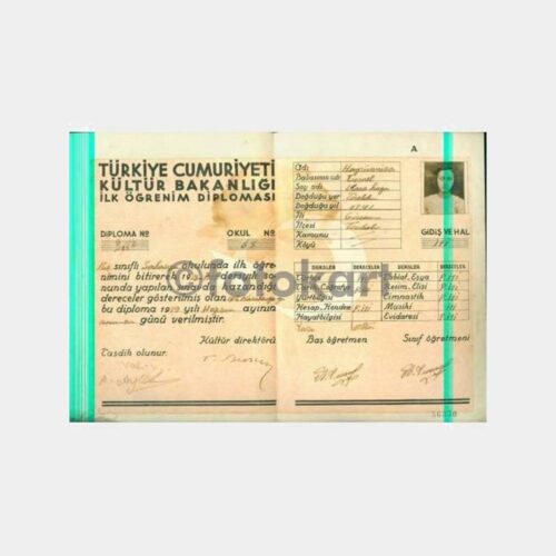 1939 Giresun Tirebolu Okul Diploması