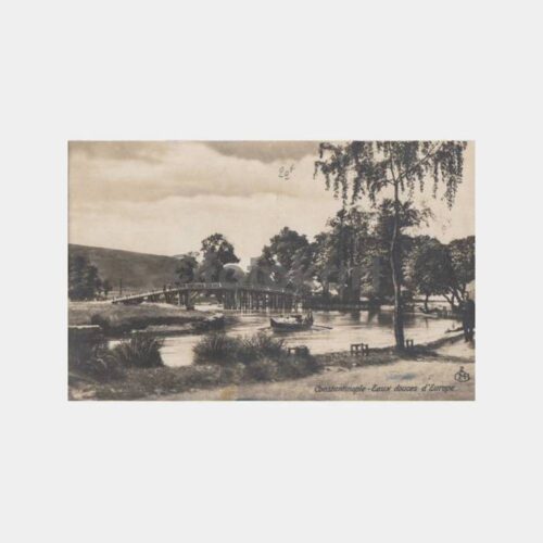 1919 Kağıthane Mesiresi Tatlı Sular Kartpostal