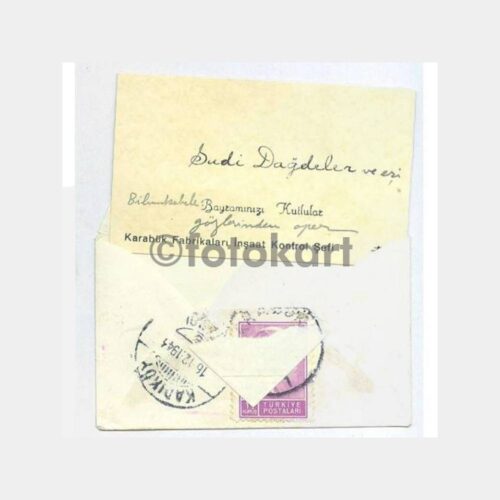 1944 Karabük Konulu Kartvizit Tebrik Kartı