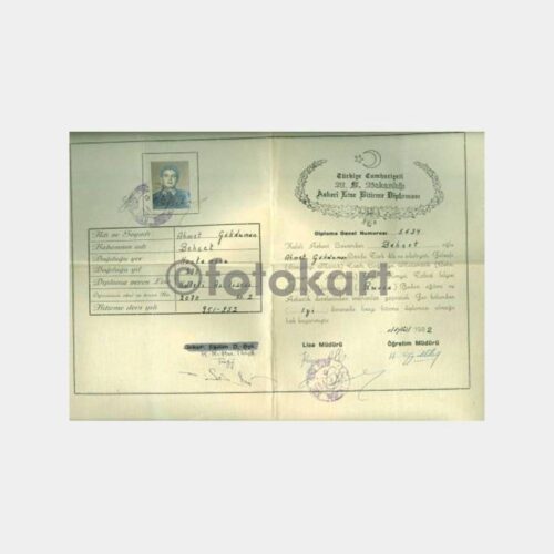 1952 Kuleli Askeri Lisesi Diploması