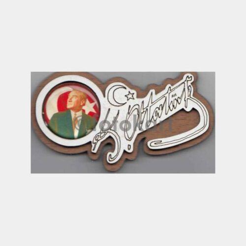 Kemal Atatürk İmzalı Konulu Magnet