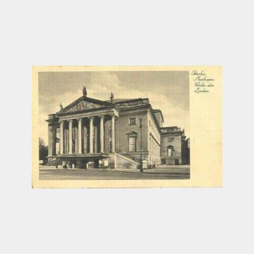 1936 Berlin Şehir Operası Olimpiyat Damgalı Kartpostal