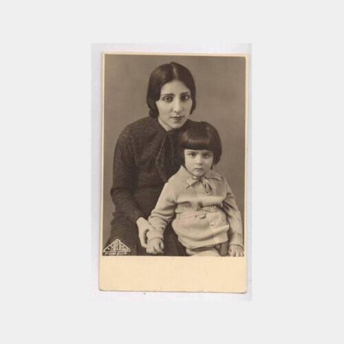 1940 Samsun Foto Talat Anne ve Çocuk Fotoğraf