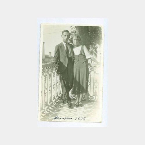 1933 Samsun Tarihi Ev Balkonunda Aile Fotoğraf