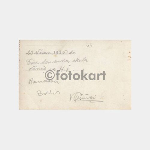 1936 Bartın 23 Nisan Töreni Kartpostal - Görsel 2