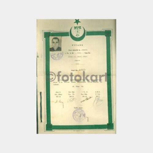 1941 Piyade Yedek Subay Okulu Asker Diploması