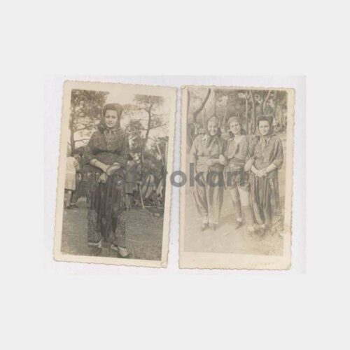 Balıkesir Folklor Giysili Kadın 2 Adet Fotoğraf