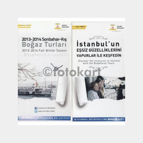 Boğaziçi Vapur Turistik Gezi Tarifesi Broşürü