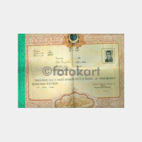1950 Yedek Subay Okulu Diploması