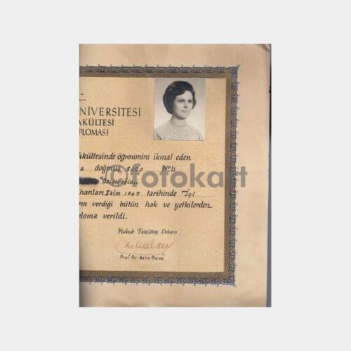 1967 İstanbul Hukuk Fakültesi Diploması