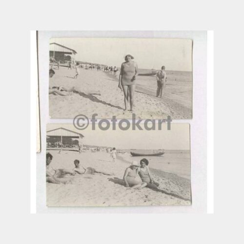 1932 Florya Plajı Görünüş 2 Adet Fotoğraf
