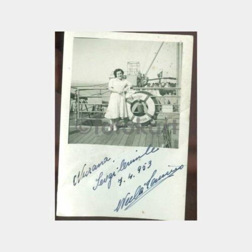 1953 Giresun Vapurunda Kadın Fotoğraf