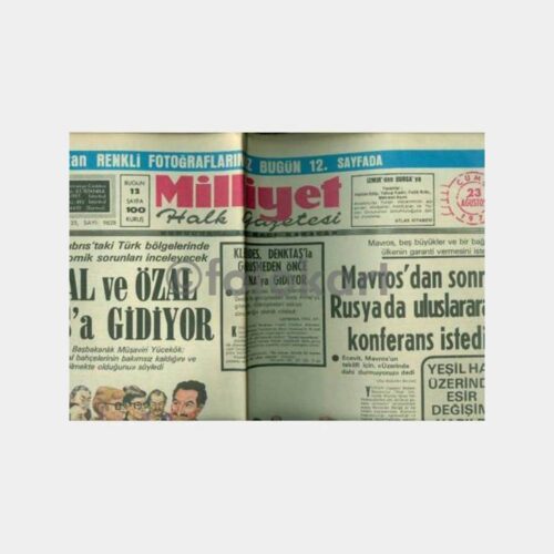 1974 Kıbrıs Konulu Milliyet Gazetesi