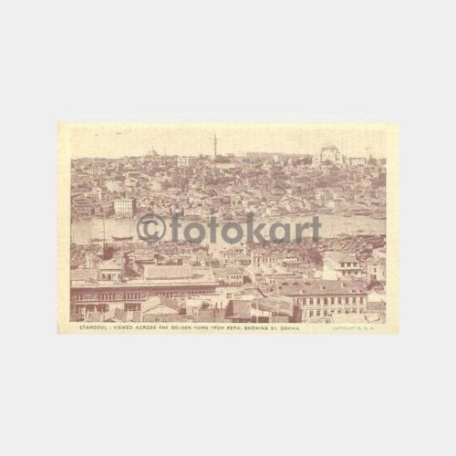 İstanbul Pera'dan Haliç Görünüş Kartpostal