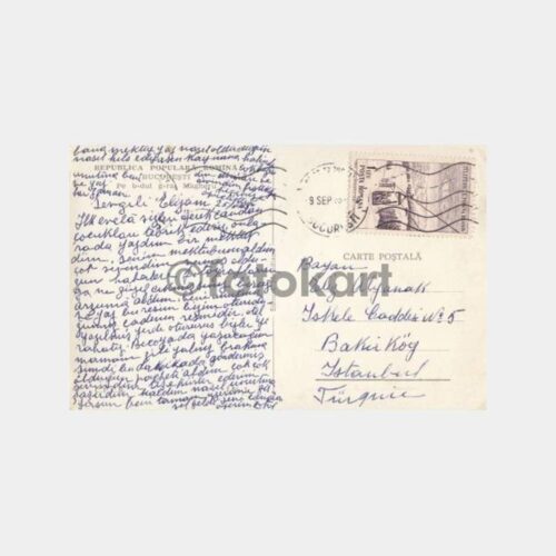 1965 Romanya Bükreş Damgalı Kartpostal - Görsel 2