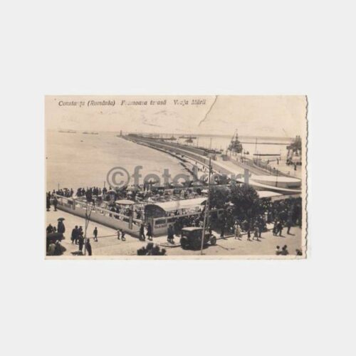 1934 Romanya Köstence Damgalı Kartpostal