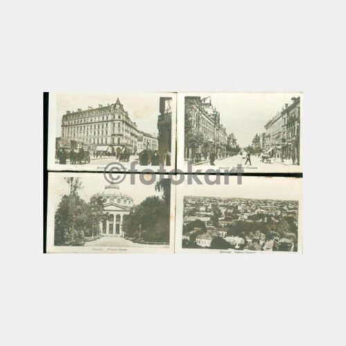 1920 Romanya Bükreş Konulu 6 Adet Kartpostal