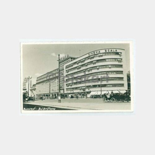 1950 Romanya Bükreş Cinema Scala Kartpostal
