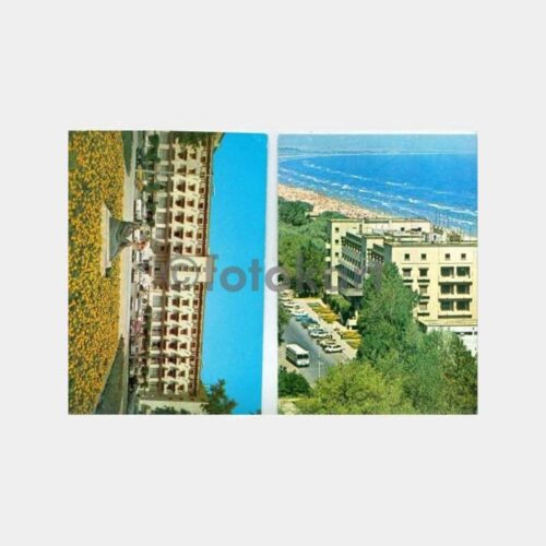 1980 Romanya Mamaia Plaj 3 Adet Kartpostal - Görsel 2
