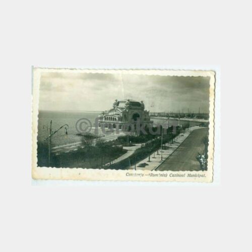 1935 Romanya Köstence Damgalı Kartpostal