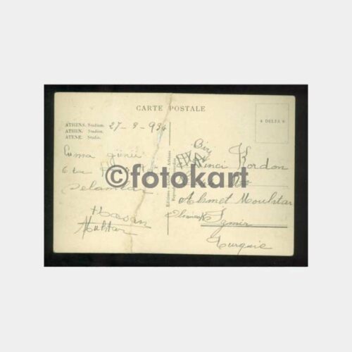 1934 Atina Olimpiyat Stadyumu Görünüş Kartpostal - Görsel 2
