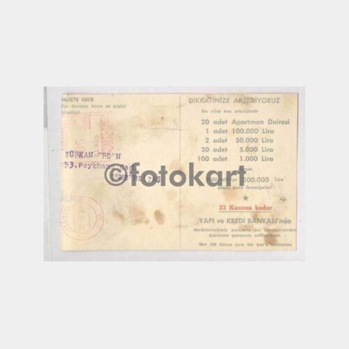 1959 Haliç Gece Görünüşü Yapı Kredi Banka Kartpostal - Görsel 2