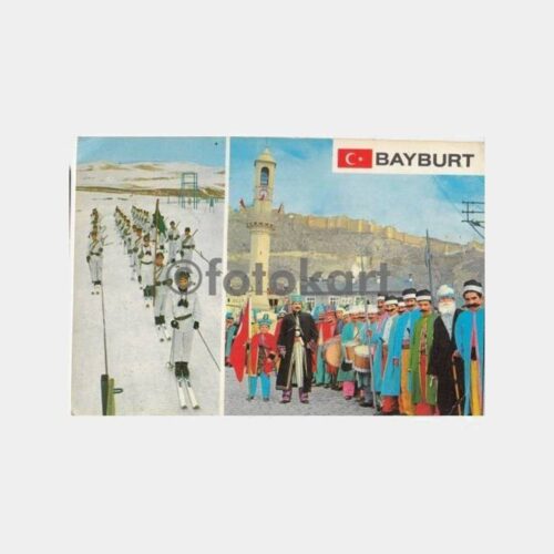 1970 Bayburt 2 Görünüş -Mehter Kayak- Kartpostal