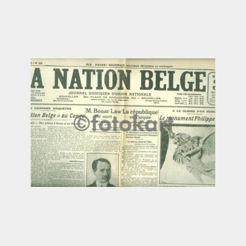 1923 Belçika Nation Gazetesi-Tıpkı Basım