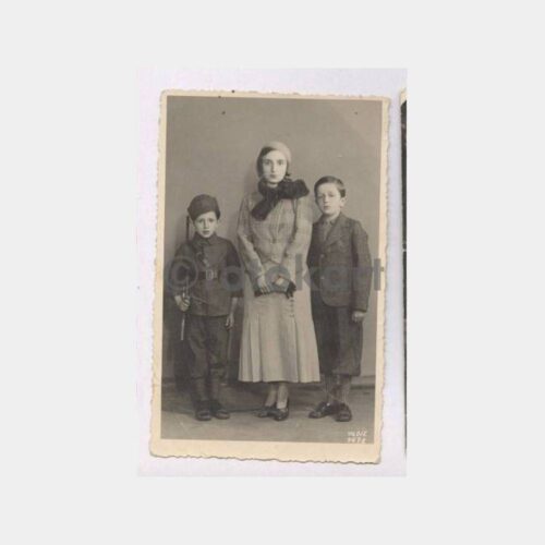 1934 Bursa Foto Yıldız Asker Çocuk Aile Fotoğraf