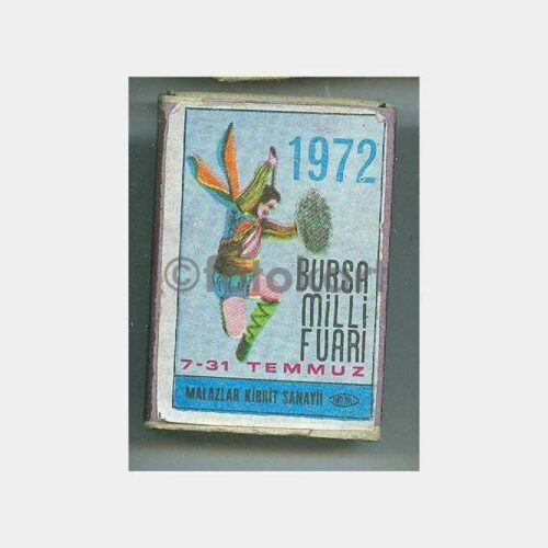 1972 Bursa Milli Fuarı Konulu Kibrit Kutusu