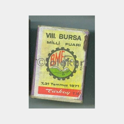 1971 Bursa Milli Fuarı Konulu Kibrit Kutusu